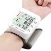 Blood Pressure Monitor Wrist Bp Monitor Large LCD Display Adjustable Wrist Cuff 5.31-7.68inch Automatic 90x2 Sets Memory for Home Use - white