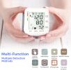 Blood Pressure Monitor Wrist Bp Monitor Large LCD Display Adjustable Wrist Cuff 5.31-7.68inch Automatic 90x2 Sets Memory for Home Use - white