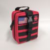 MOLLE Tactical First Aid Bag - Detachable Medical Kit with Emergency Supplies for EMT, Survival, and Tactical Gear - Red