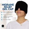 Gel Cold Headache Ice Cap Migraine Relief- Black-Double