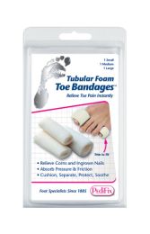 Tubular-Foam Toe Bandage  Pk/3 Large